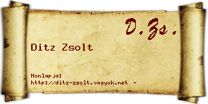 Ditz Zsolt névjegykártya